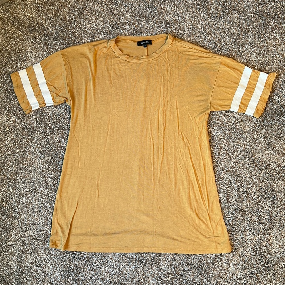 Roolee Mustard Yellow Short Sleeve Shirt